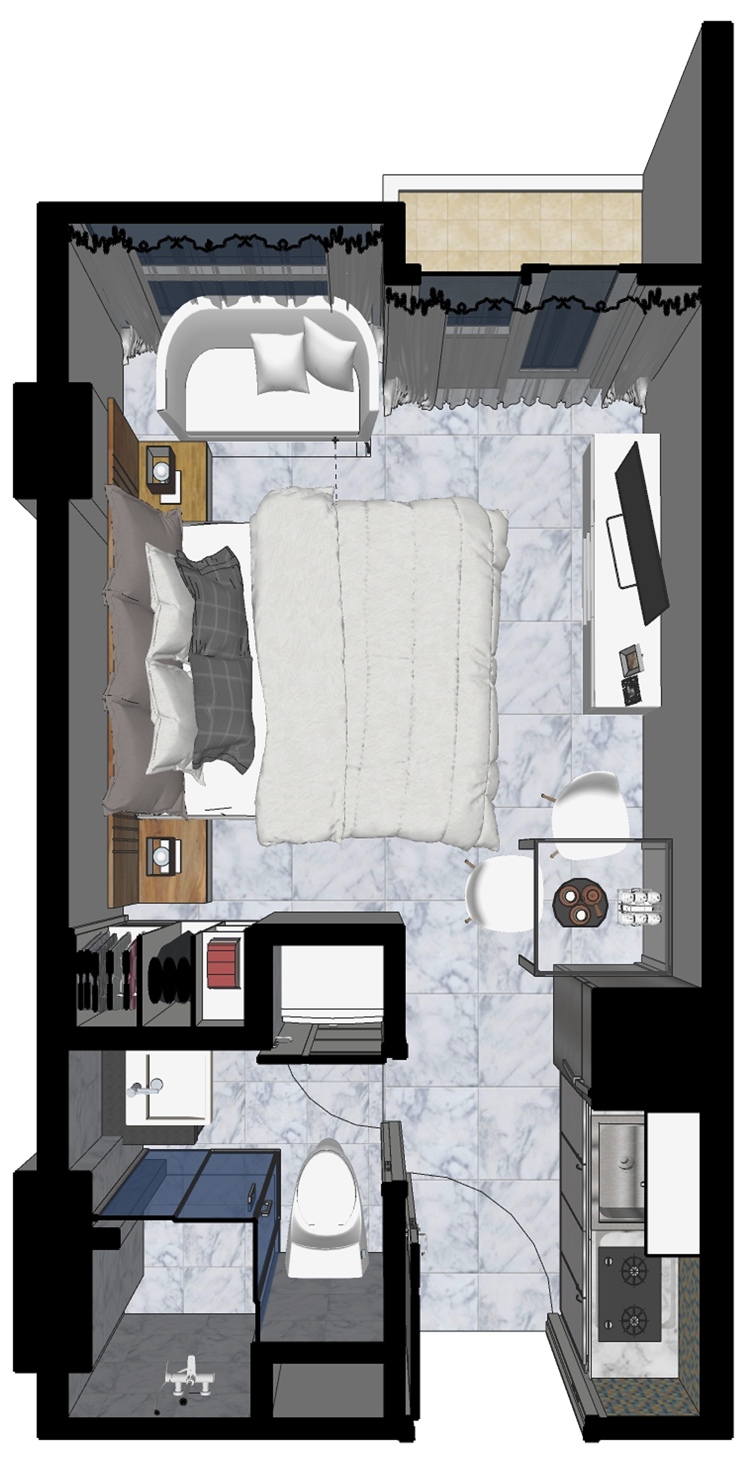 1 BEDROOM